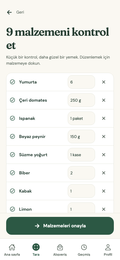 Maye ingredient confirmation