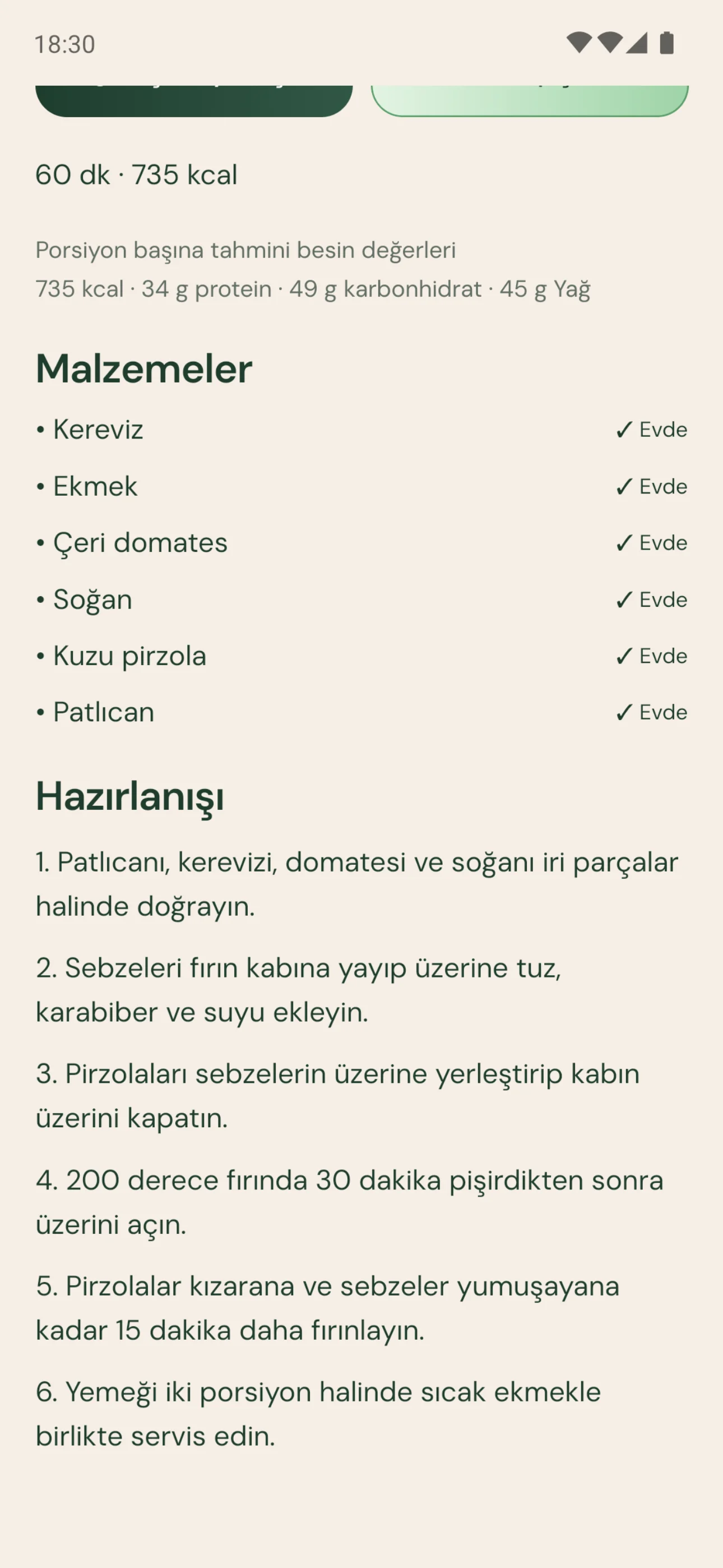 Kerevizli Kuzu Tepsisi: 6 adımlık hazırlanış